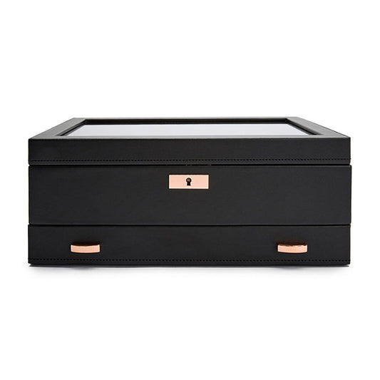 WOLF Axis 10 Piece Copper Watch Box With Drawer 488216
