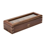 WOLF Analog/Shift Flatiron II 5 Piece Walnut Watch Box 710212