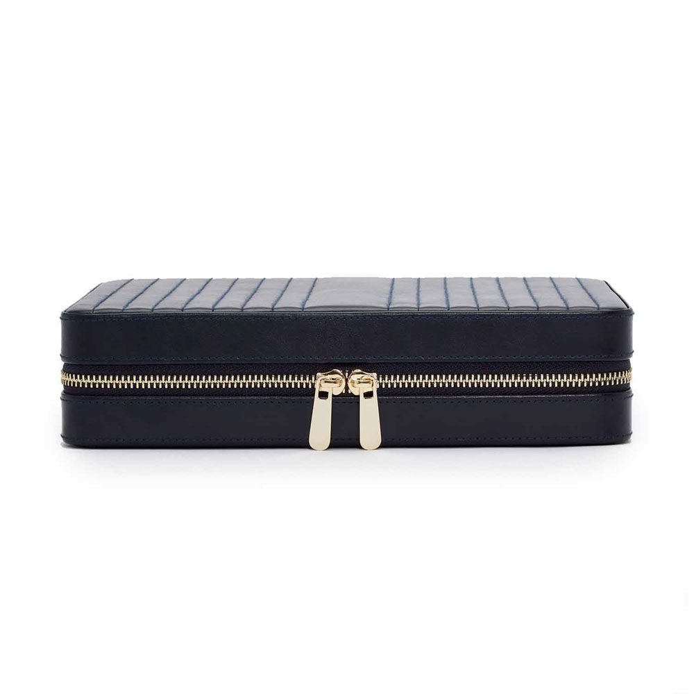 WOLF Maria Large Jewelry Zip Case Navy 766117