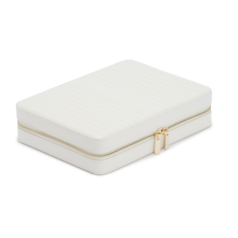 WOLF Maria Large Jewelry Zip Case White 766153