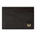 WOLF W Cardholder Slim Black Leather 774202