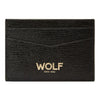WOLF W Cardholder Slim Black Leather 774202