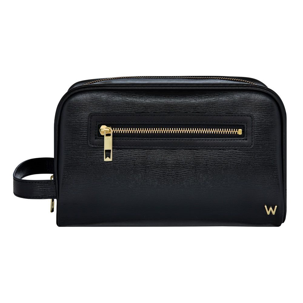 WOLF W Washbag Black Leather 774702