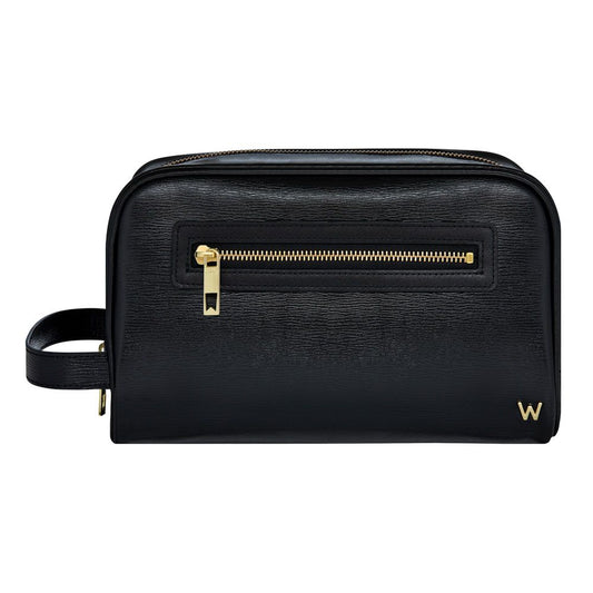 WOLF W Washbag Black Leather 774702