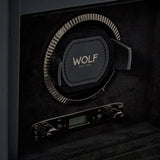 WOLF British Racing Black Single Watch Winder with Storage 792102