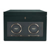 WOLF British Racing Green Double Watch Winder with Storage 792241