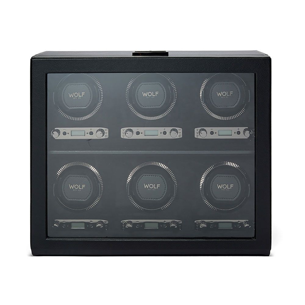 WOLF British Racing Black 6 Piece Watch Winder 792402