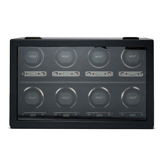 WOLF British Racing Black 8 Piece Watch Winder 792502