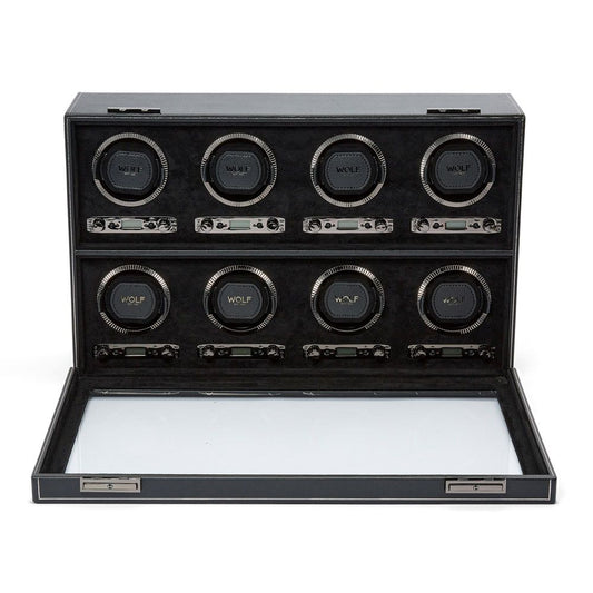 WOLF British Racing Black 8 Piece Watch Winder 792502