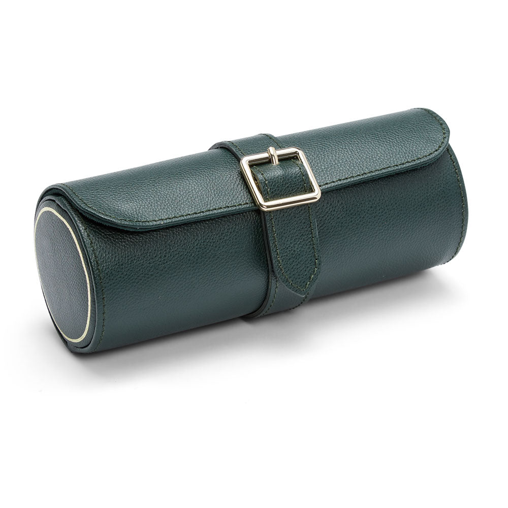 WOLF British Racing Green Triple Watch Roll 792941