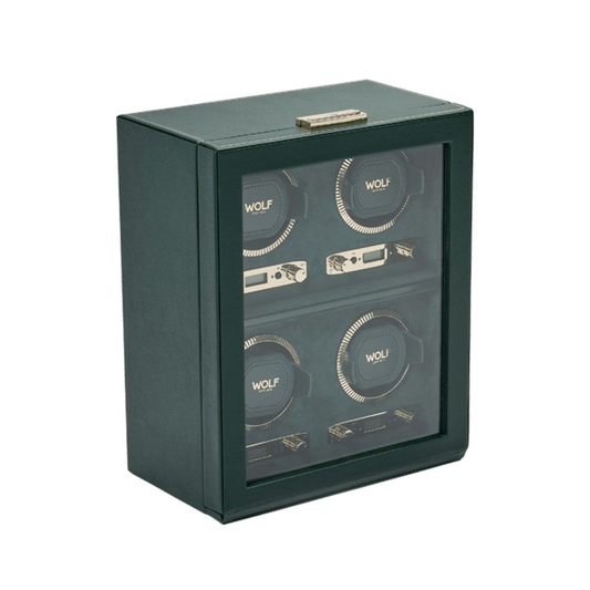 WOLF British Racing Green 4 Piece Watch Winder 793041