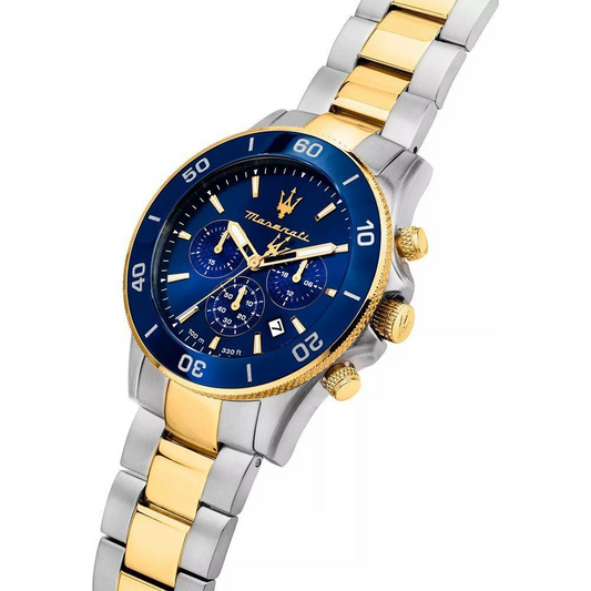 Maserati Competizione 43mm Blue-Gold Chronograph Men's Watch R8873600006