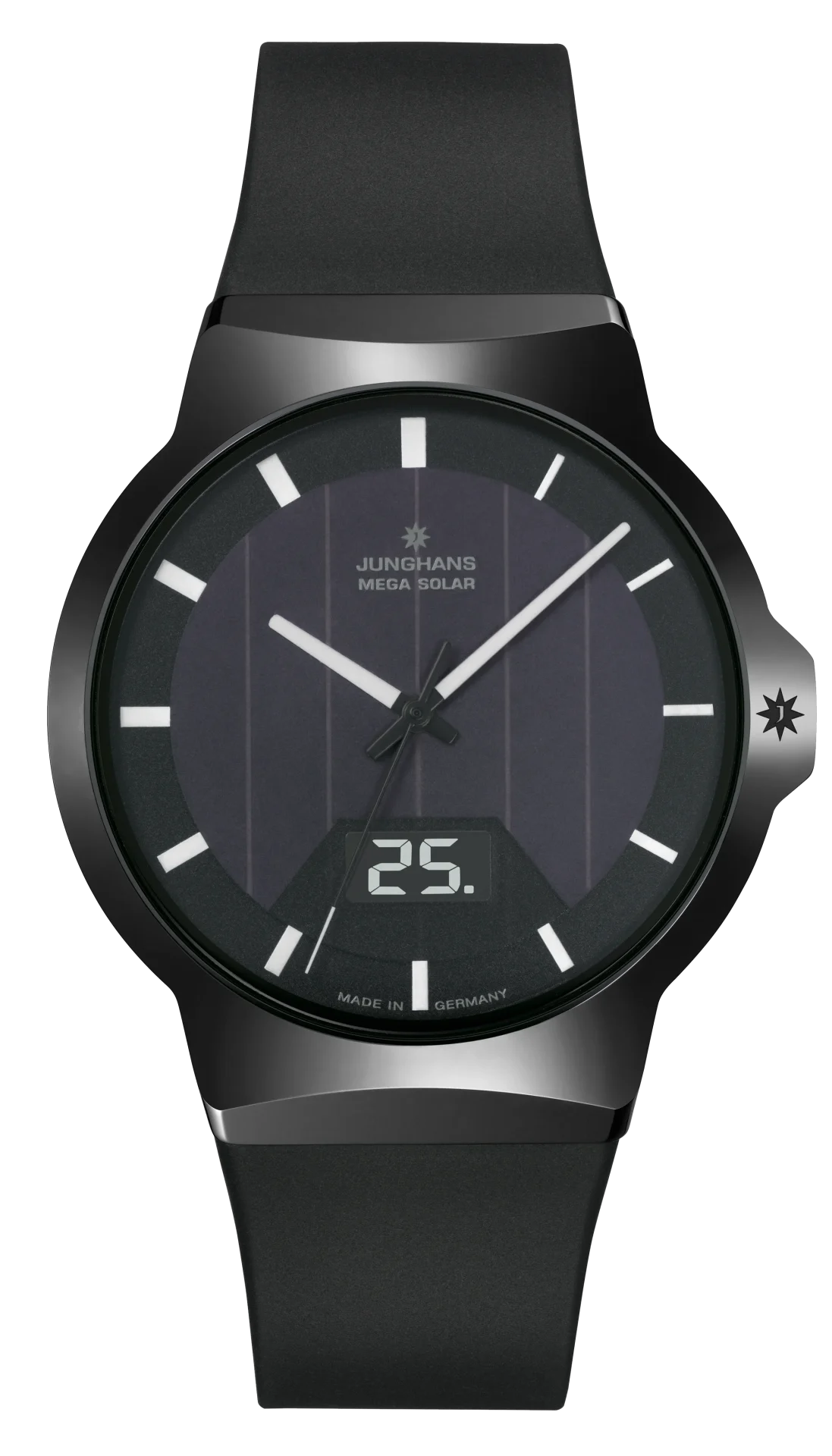 Junghans Force Mega Solar 40.4mm Black Dial Men's Watch 18/1000.00