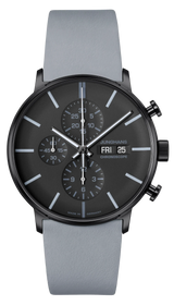 Junghans FORM A Chronoscope English Date 42mm Black Dial Men's Watch 27/4371.01