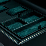 WOLF British Racing Green Double Watch Winder with Storage 792241