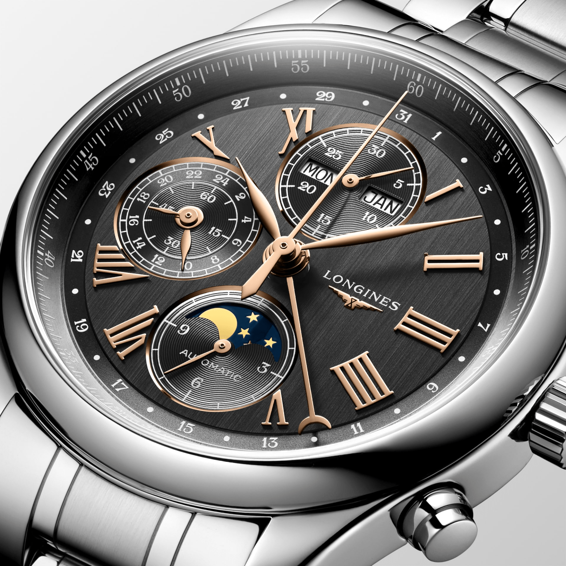 Longines Master Collection 42mm Anthracite Dial Steel Men's Watch L27734616