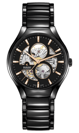 RADO True Round 40mm Black Automatic Open Heart Men's Watch R27107172