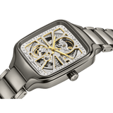 RADO True Square Automatic Open Heart Sparkling 38mm Rhodium Dial Men's Watch R27083722