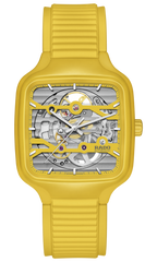 RADO True Square Automatic Skeleton Yellow Ceramic 38mm Men's Watch R27177255