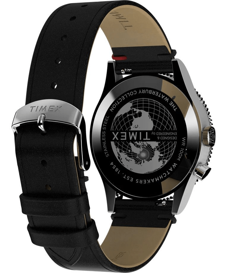 Timex Waterbury Traditional GMT 39mm Black Dial Men's Watch TW2W22800