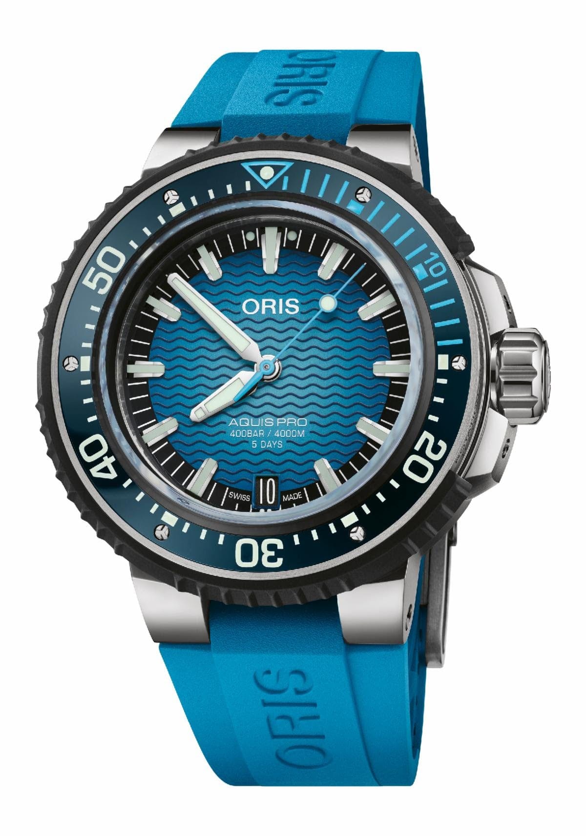 Oris Aquis Pro 4000M Titanium Blue Men's Watch 01 400 7777 7155-Set