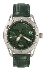 SOLAR AQUA Mishipeshu O. Green Croco 40mm Green Dial Men's Watch SA0050.0023.C
