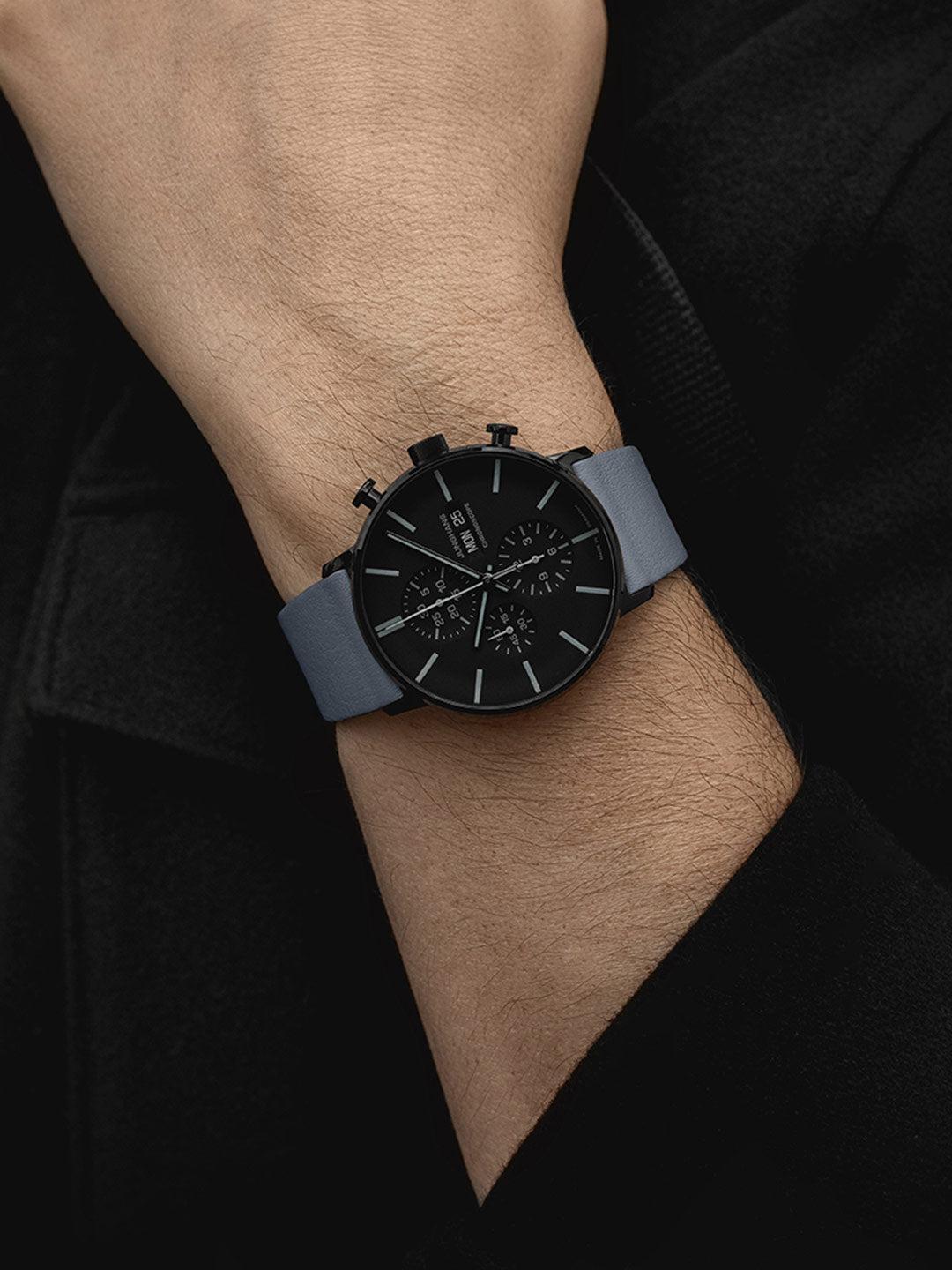 Junghans FORM A Chronoscope English Date 42mm Black Dial Men's Watch 27/4371.01