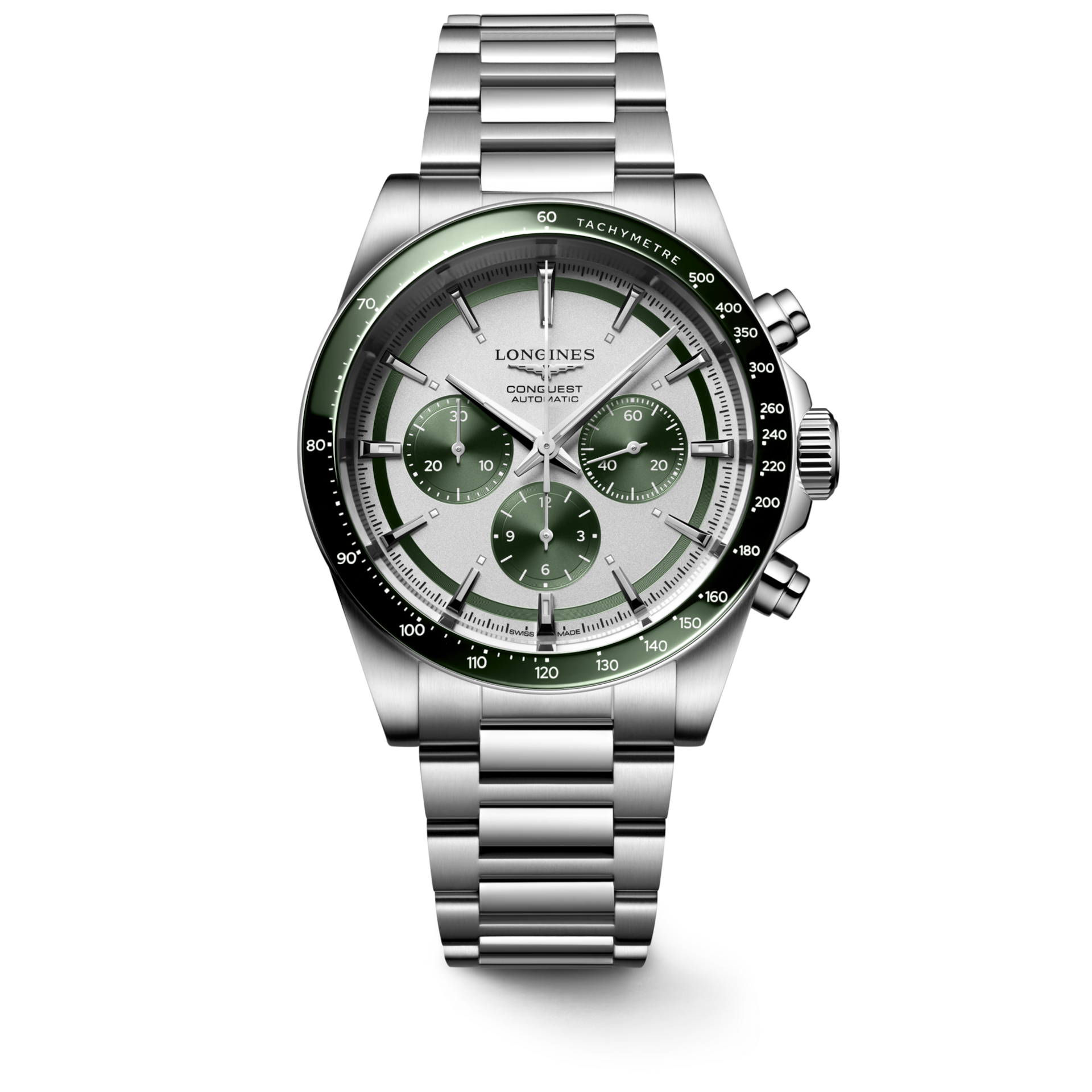 Longines Conquest Chronograph 42 mm Silver Matt Dial Men's Watch L38354026