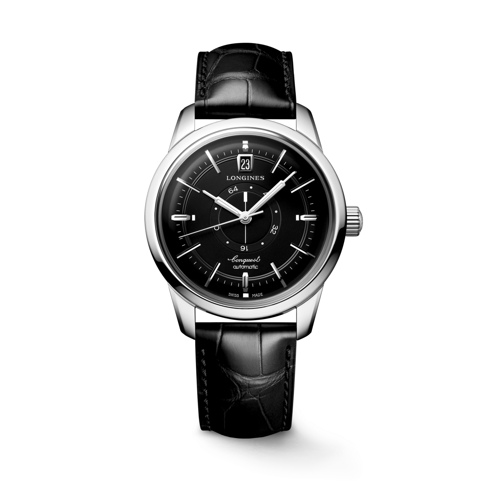 Longines Heritage Classic 38mm Central Power Reserve Black Men's Watch L16484522