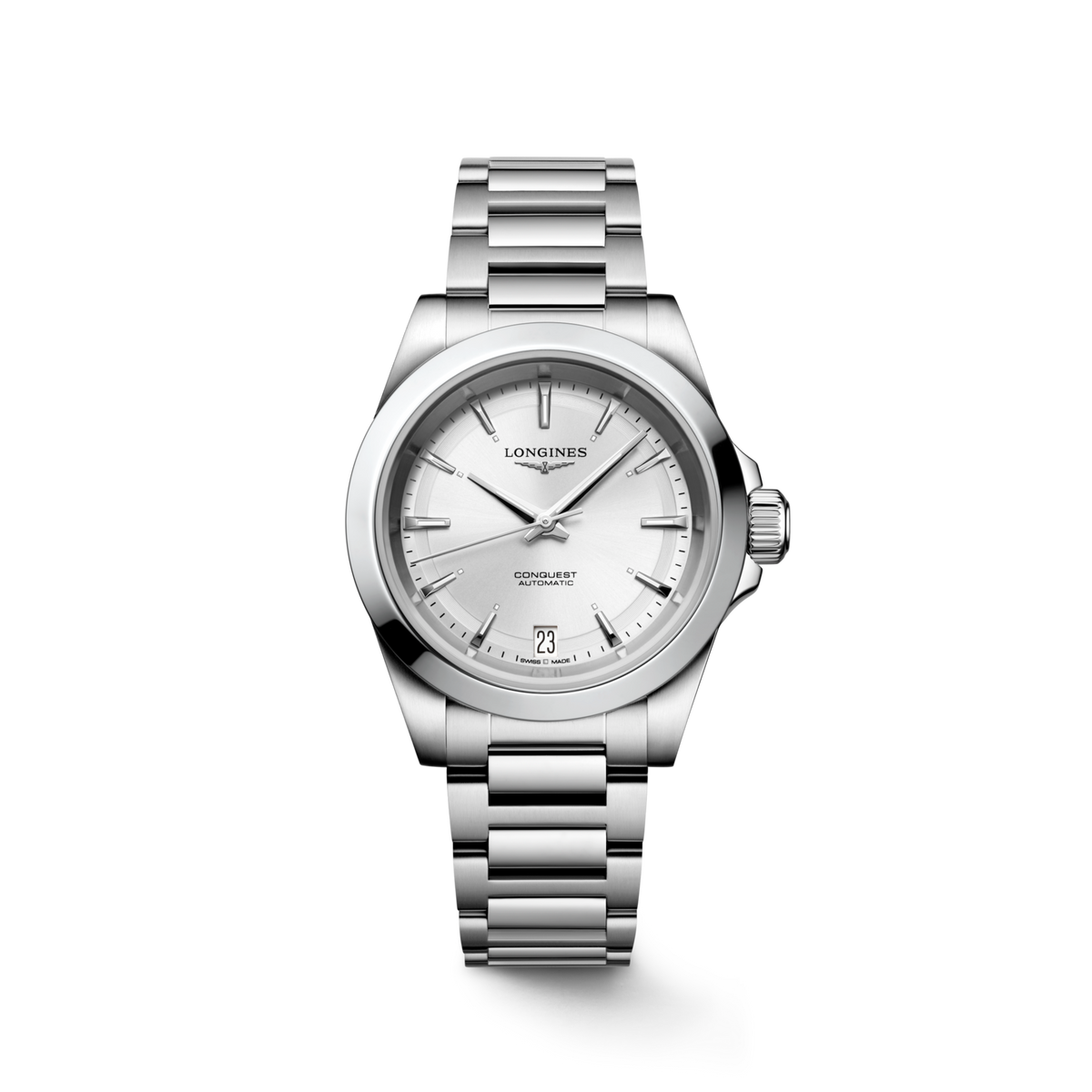 Longines Conquest 34mm Silver Dial Steel Women's Watch L34304726