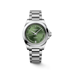 Longines Conquest Diamonds 34mm Green Dial Steel Women's Watch L34304076