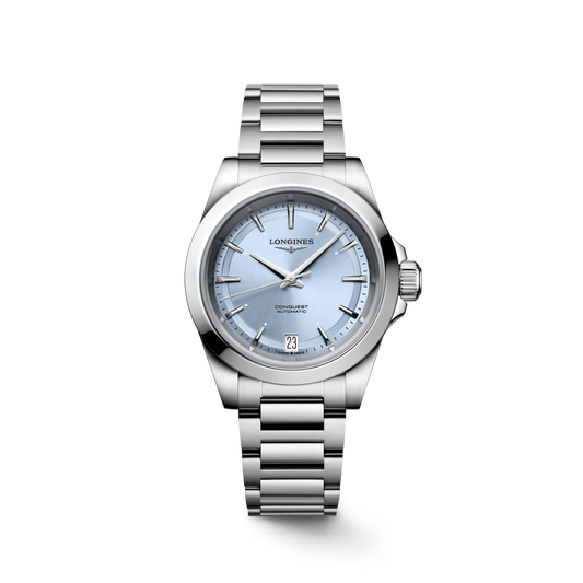 Longines Conquest 34mm Light Blue Dial Steel Women's Watch L34304926