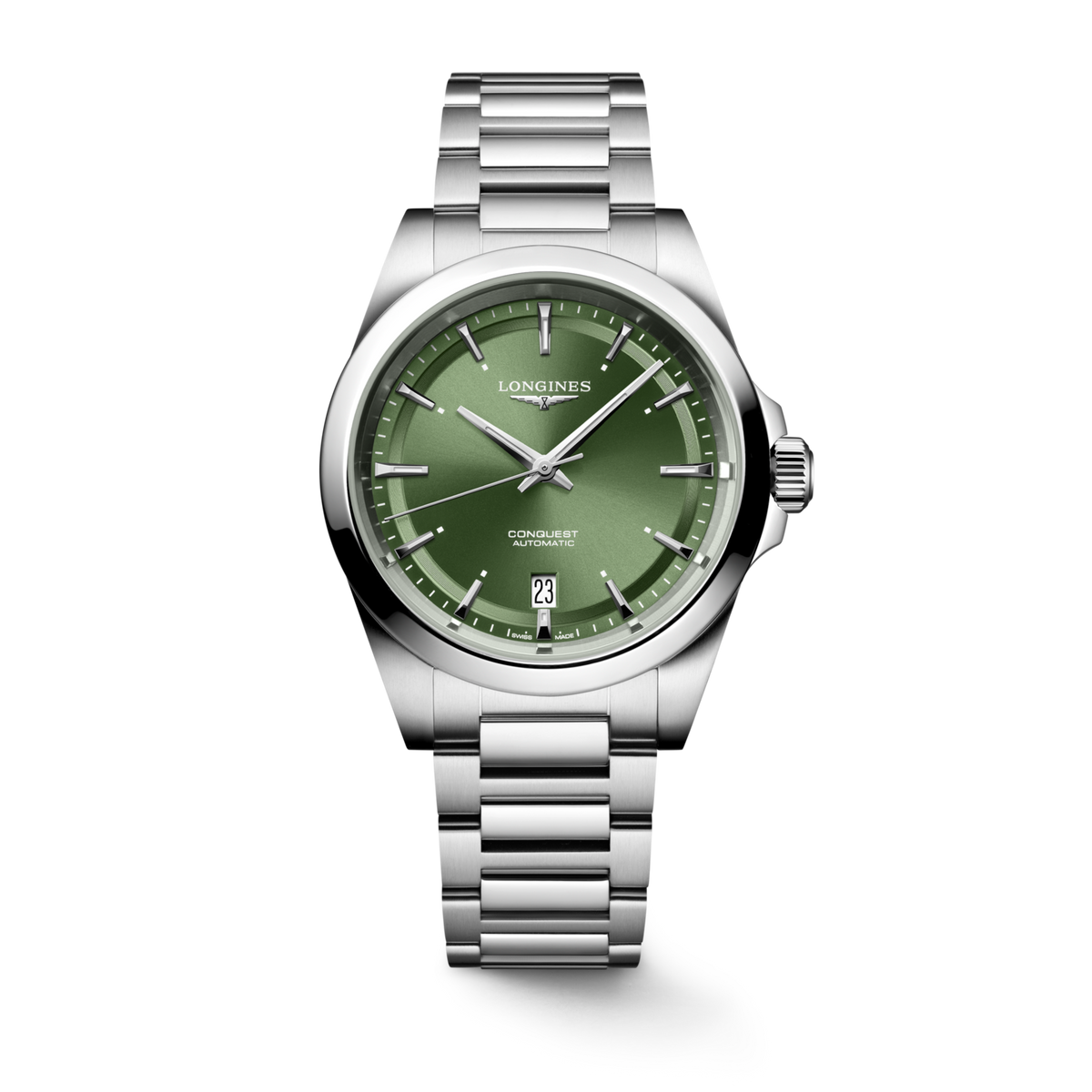 Longines Conquest 38mm Green Dial Steel Men's Watch L37204026