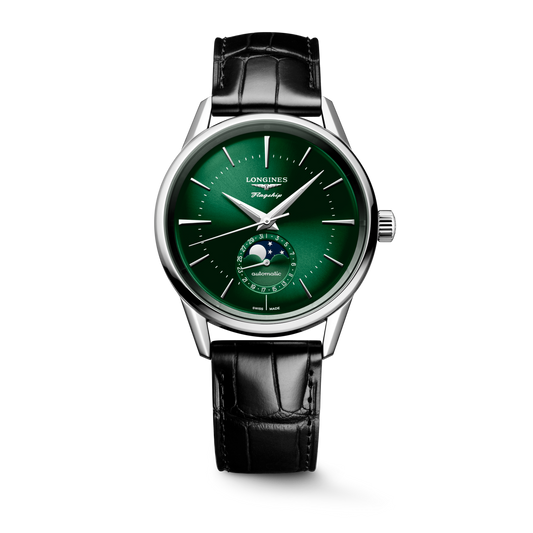 Longines Flagship Heritage 38.5mm Moonphase Green Dial Men's Watch L48154022