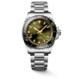Longines HydroConquest GMT 41mm Green Dial Steel Men's Watch L37904066