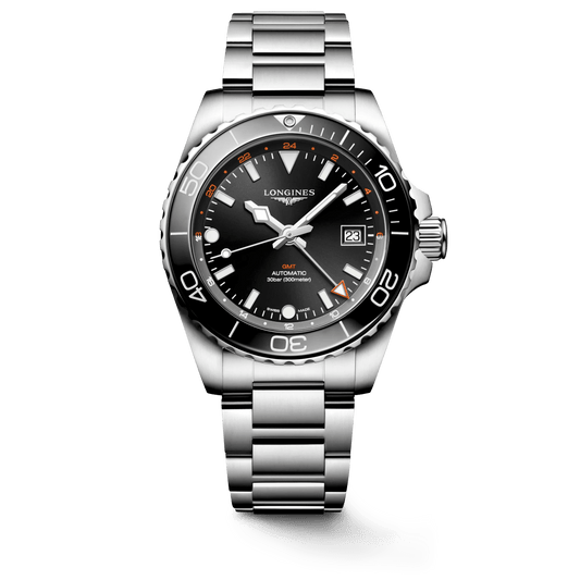 Longines HydroConquest GMT 41mm Black Dial Steel Men's Watch L37904566