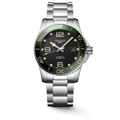 Longines HydroConquest 41mm Black Dial Green Ceramic Bezel Men's Watch L37814056