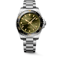 Longines HydroConquest GMT 43mm Green Dial Steel Men's Watch L38904066