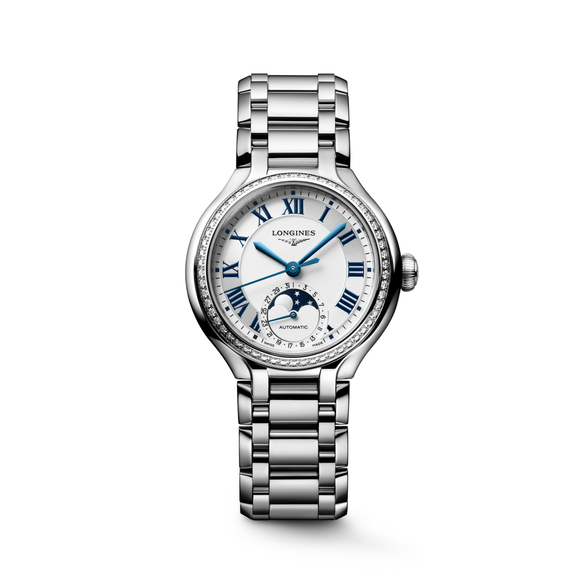 Longines PrimaLuna Moonphase 34mm Opaline Ivory Dial Women's Watch L81260716