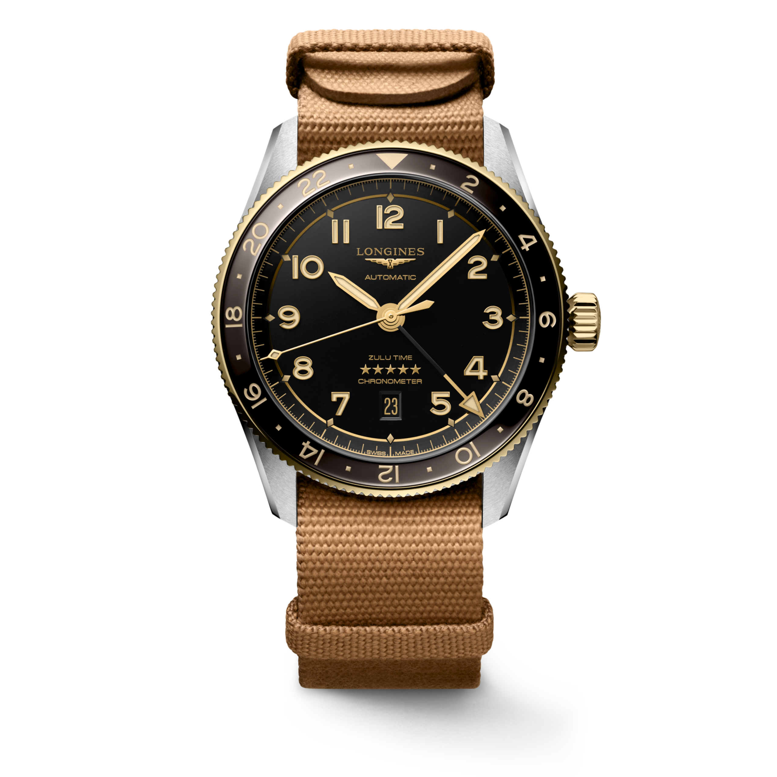 Longines Spirit Zulu Time 42mm Anthracite Dial Men's Watch L38125539