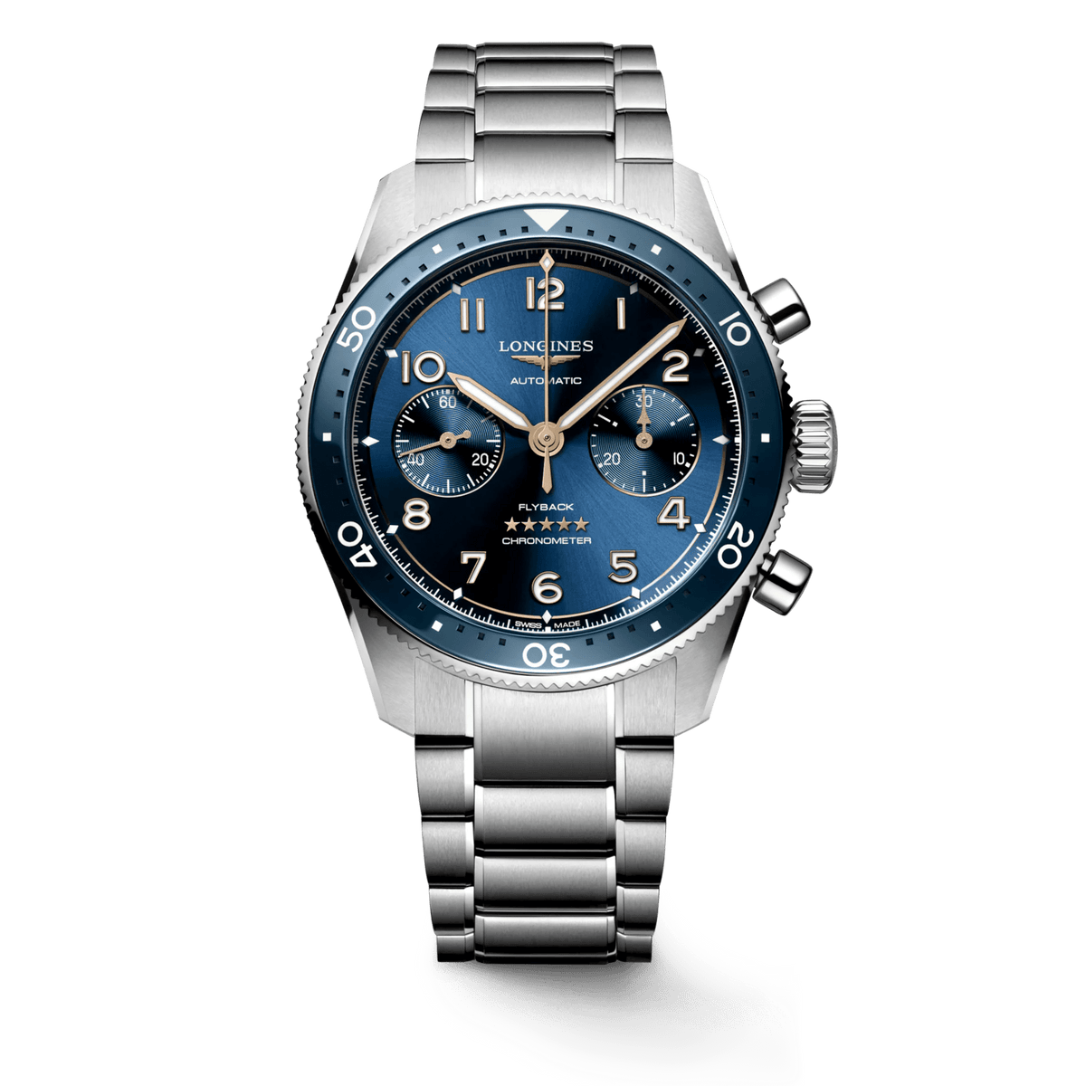 Longines Spirit Flyback 42mm Chronograph Blue Dial Men's Watch L38214936