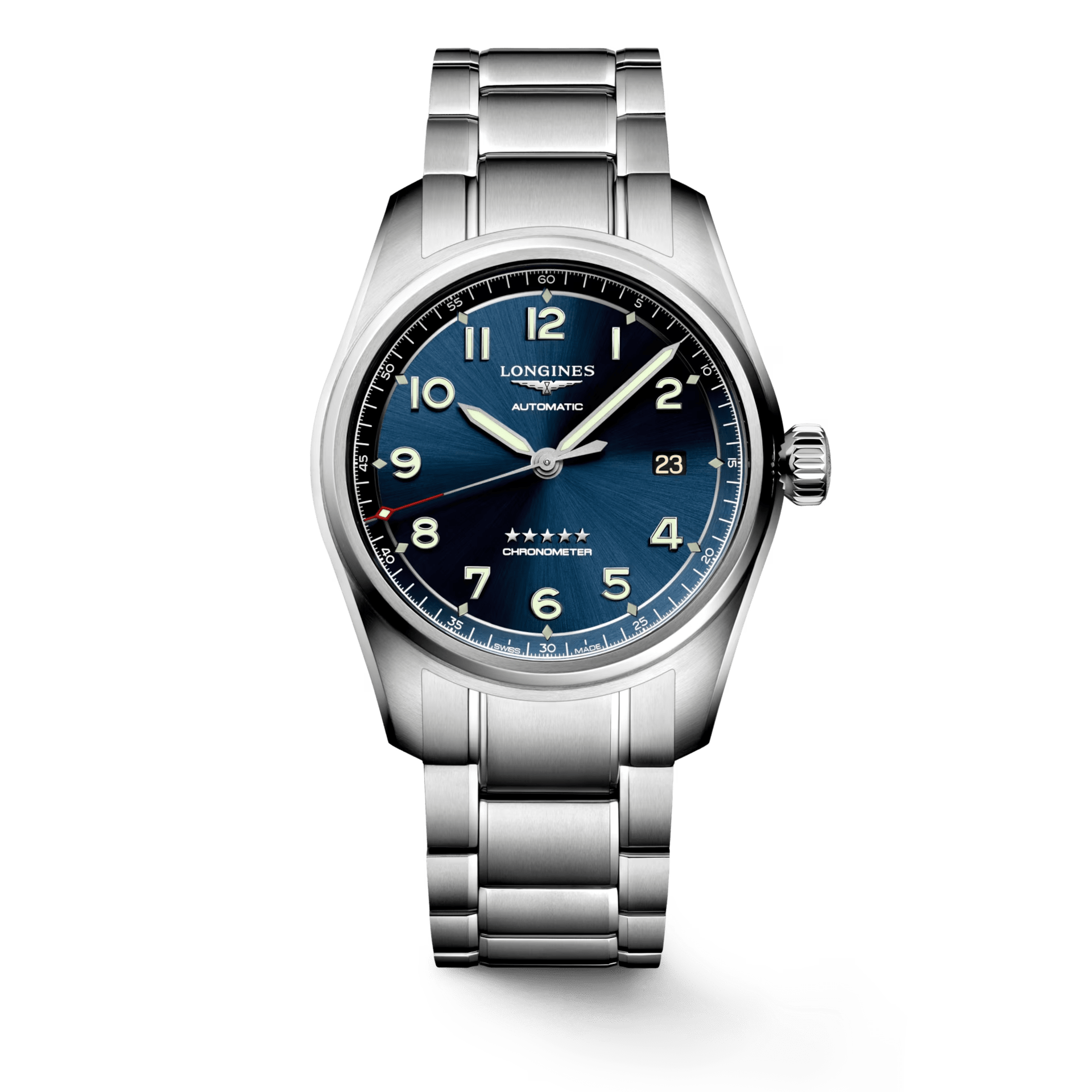 Longines Spirit 40mm Chronometer Blue Dial Steel Men's Watch L38104936