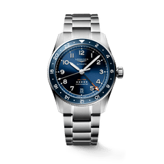 Longines Spirit Zulu Time 39mm Blue Dial GMT Steel Men's Watch L38024936