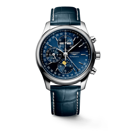 Longines Master Collection 42mm Blue Dial Leather Men's Watch L27734920