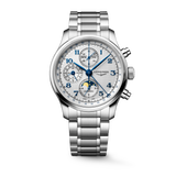 Longines Master Collection Chronograph Moonphase 41mm Silver Dial Men's Watch L29624736