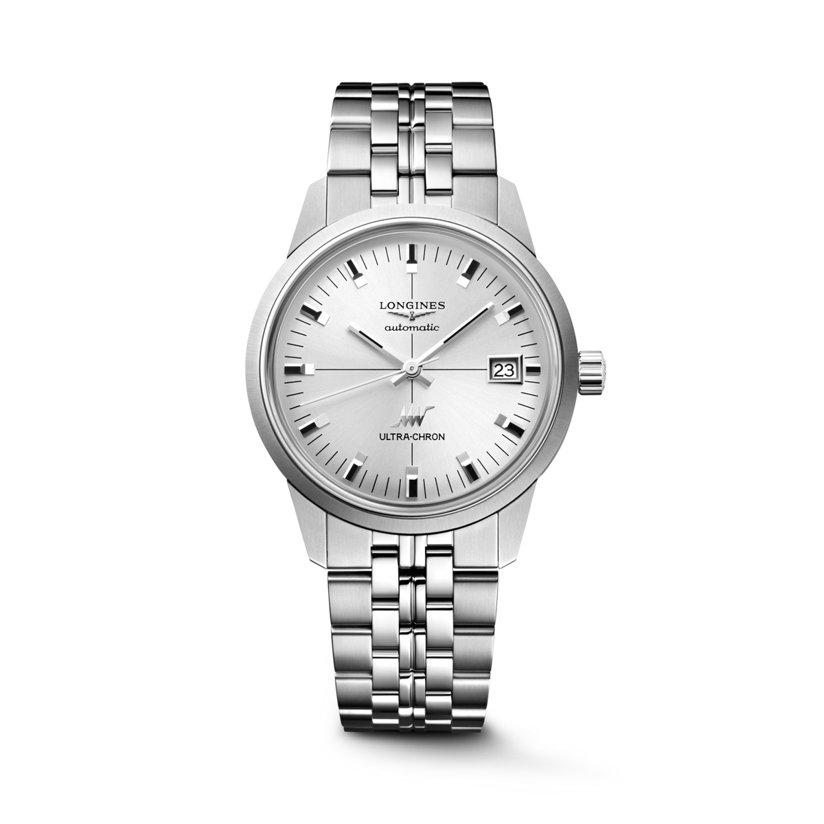 Longines Ultra-Chron Classic 37mm Sunray Silver Men's Watch L25374726