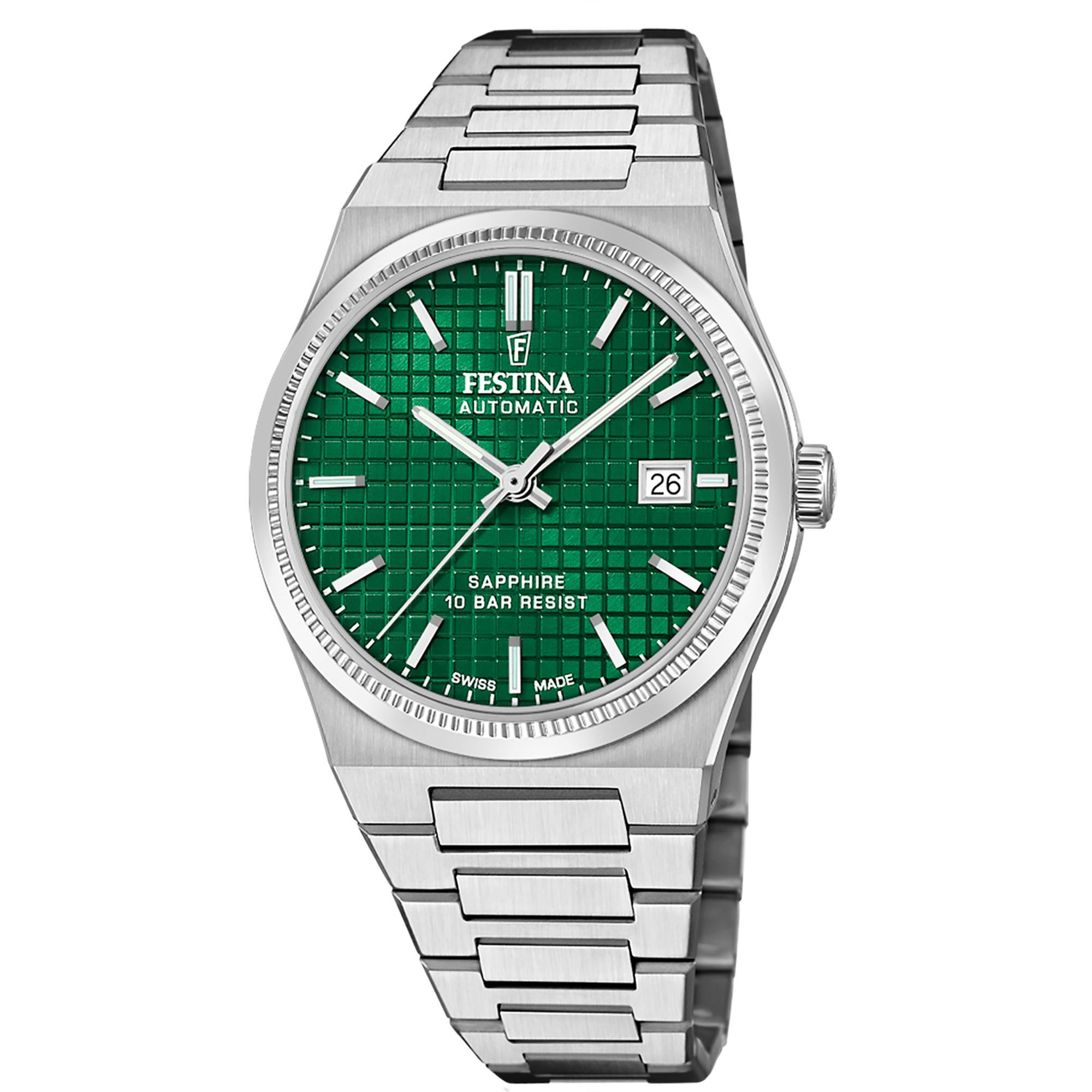 Festina Swiss Made 40mm My Swiss Time Green Dial Men's Watch F20028/3