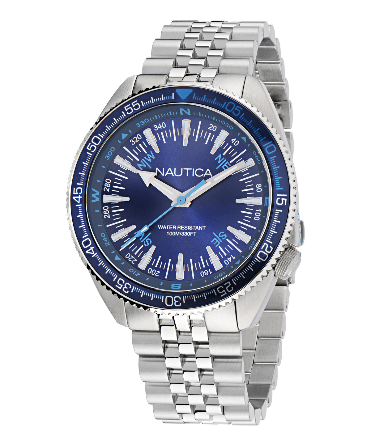 Nautica Sport Vintage 44mm Blue Dial Steel Men's Watch NAPNVF301