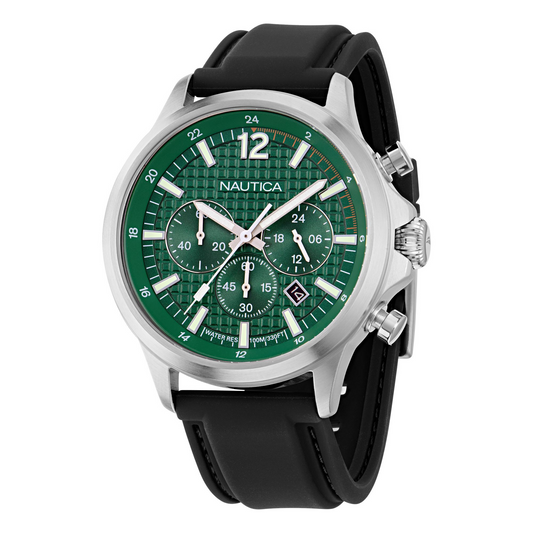 Nautica NCT Blueocean 45mm Green Dial Chronograph Men's Watch NAPBOF401