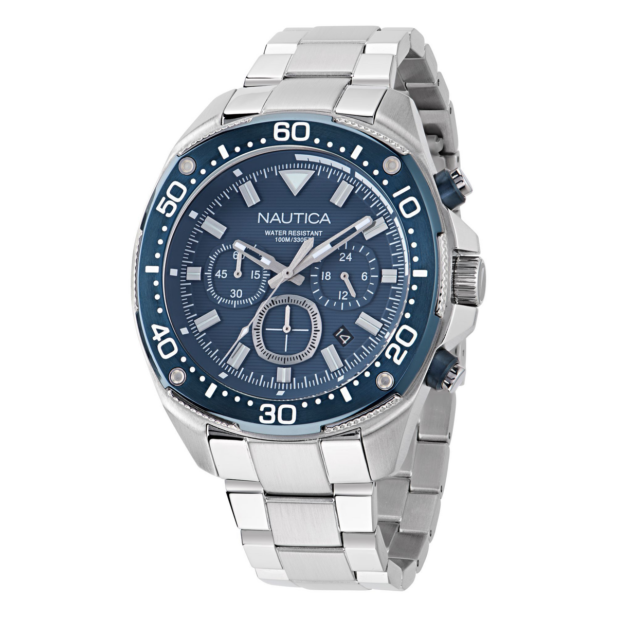 Nautica NCT Blue Sail 46mm Chronograph Blue Dial Men's Watch NAPBSF407